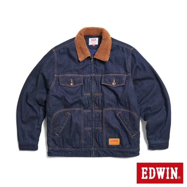 【EDWIN】男裝 鋪棉西部式牛仔外套(原藍色)