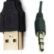 【Ainmax 艾買氏】USB公 3.5mm公 汽車用音源線 mp3轉接線 訊號線
