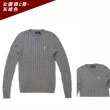 【RALPH LAUREN】RL POLO 經典圓領刺繡小馬麻花針織毛衣 上衣-女-多色組合(舒適保暖/平輸品)