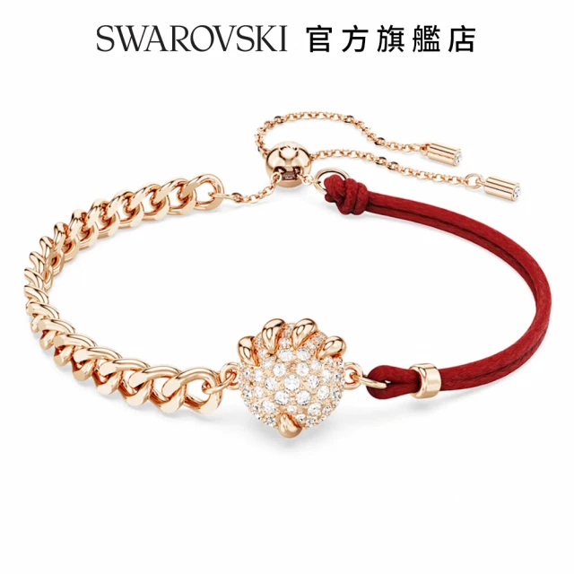 SWAROVSKI 施華洛世奇 Dragon & Phoenix 手鏈 龍爪 紅色 鍍玫瑰金色調(交換禮物)