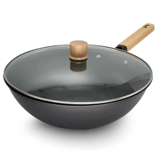 日本半藏千層紋純淨黑鐵厚呷鍋