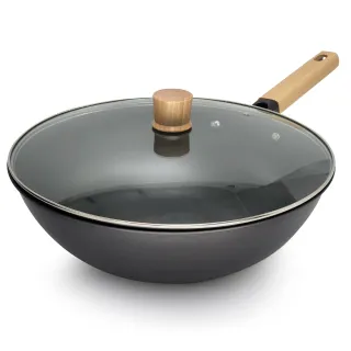 日本半藏千層紋純淨黑鐵厚呷鍋
