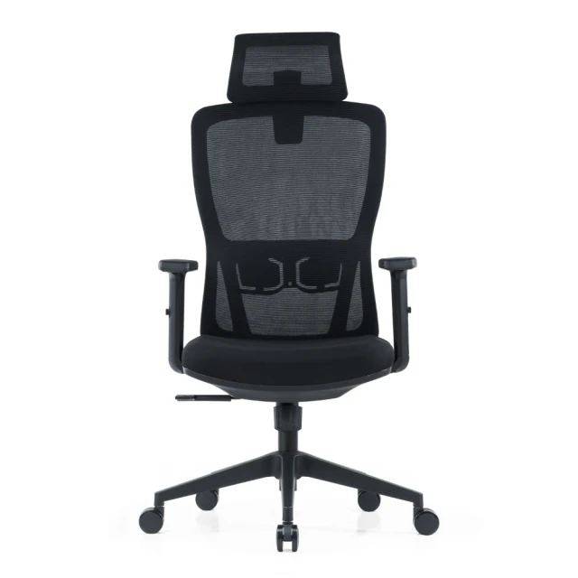 ADS 高背大護腰3D坐墊活動扶手鋁合金腳電腦椅/辦公椅(活