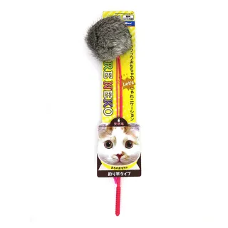 【CattyMan】貓用天然兔毛靈動毛球釣竿逗貓棒(寵物用品)