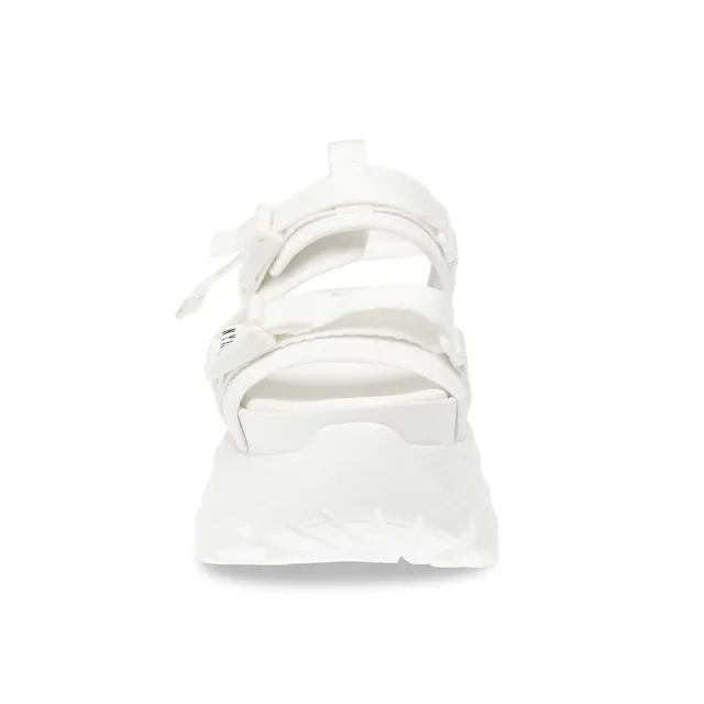 【STEVE MADDEN】VORTEXS 扣帶超厚底休閒涼鞋(白色)