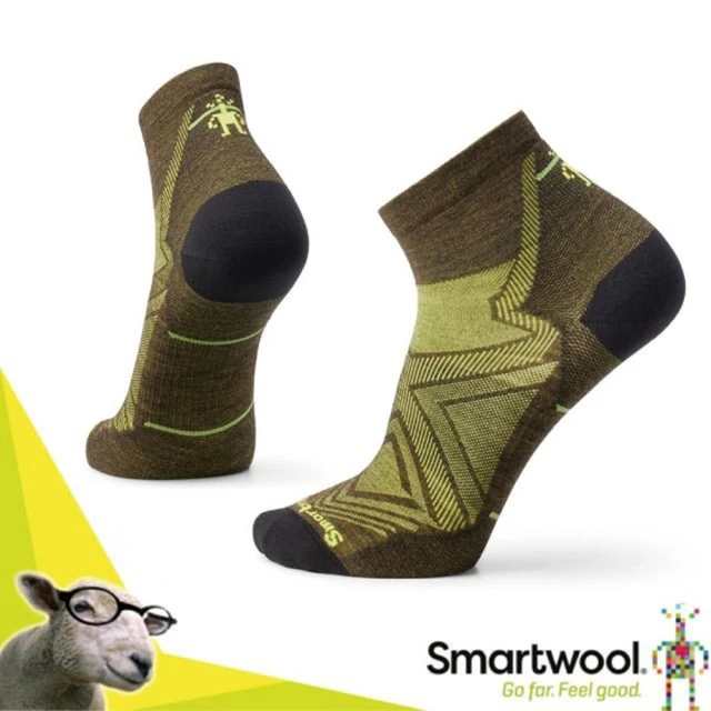 SmartWoolSmartWool 美麗諾羊毛 機能跑步超輕減震低筒襪(SW001653-D11 軍風橄綠_2雙入)