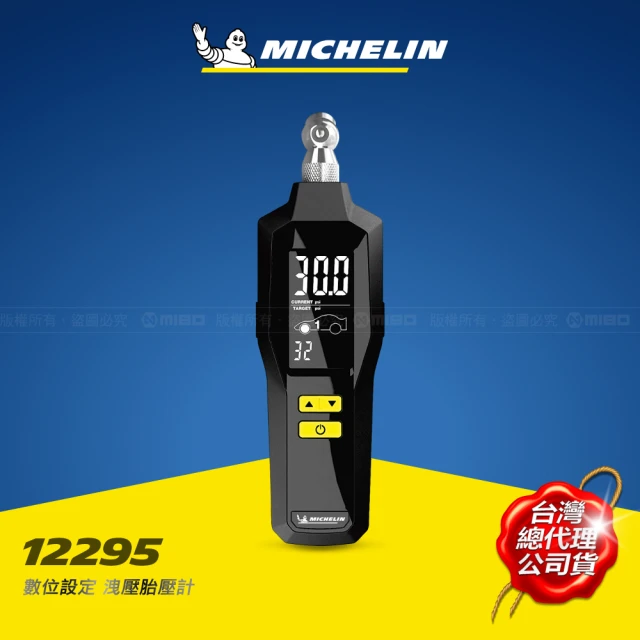 Michelin 米其林 數位顯示胎壓胎紋計 12293(胎