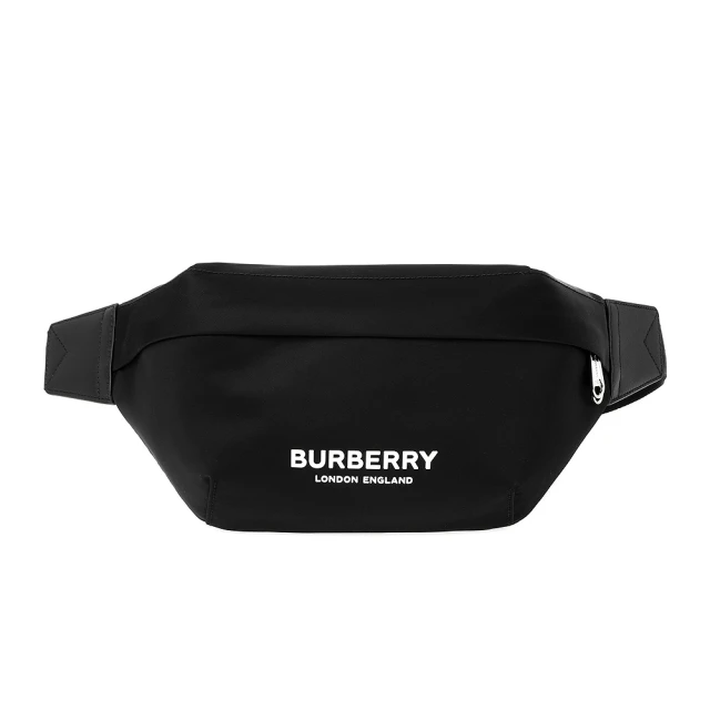 BURBERRY 巴寶莉 新款Sonny徽標印花尼龍腰包(黑色)