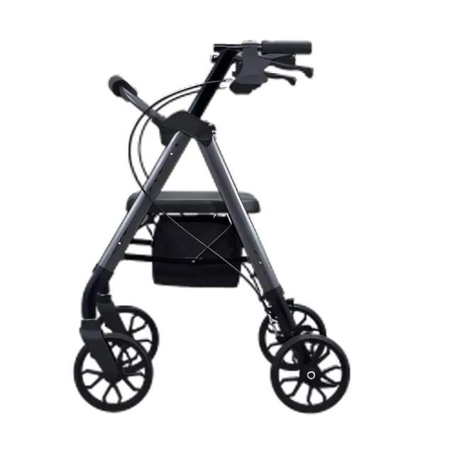 【助步車】STAR收合式 標準款(#適合160-190cm#附輪帶座#帶購物袋雙彎#鋁合金加厚#助行器老年孕婦洗澡椅)