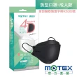 【MOTEX 摩戴舒】韓版4D立體醫療用口罩 魚型口罩(極致黑 10片/盒)