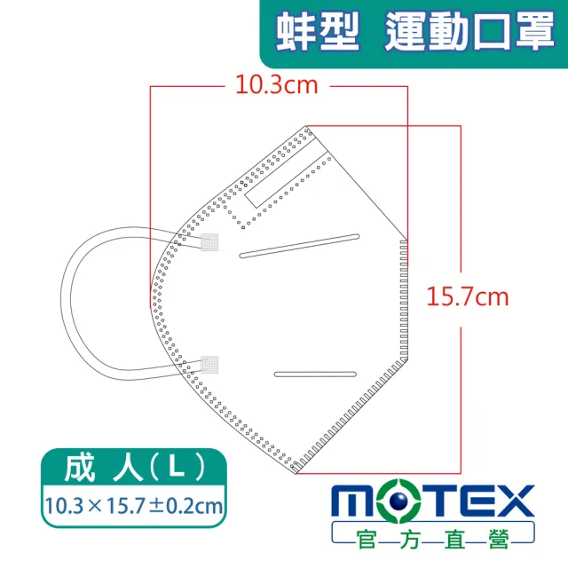 【MOTEX 摩戴舒】蚌型運動口罩共三片(1片/包  3包/盒 內附固定片)