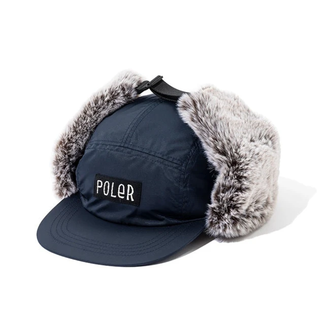 POLER STUFF 日本限定 FLIGHT NYLON FUR FLAP CAP 毛絨蓋耳飛行帽 / 輕量遮耳帽(藍色)