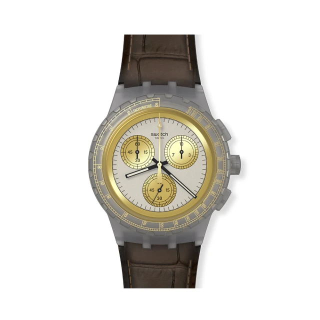 SWATCH Chrono 原創系列手錶 GOLDEN RADIANCE 男錶 女錶 手錶 瑞士錶 錶(42mm)