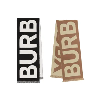 【BURBERRY 巴寶莉】經典LOGO羊毛圍巾(任選)