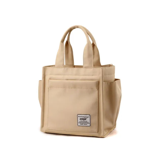 【MoodRiver】日式素色 手提袋 環保袋 便當袋 拉鍊手提袋 野餐袋 購物袋 水壺袋 餐袋