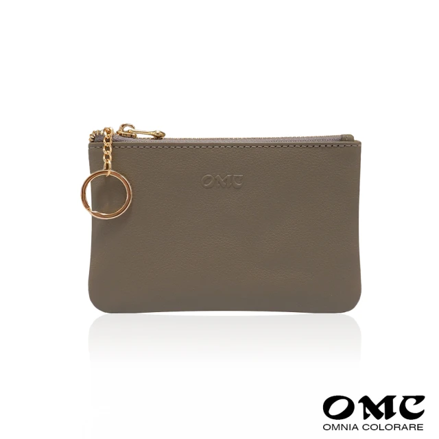 OMC 簡單生活軟牛皮卡片鑰匙零錢包4024(棕色)折扣推薦