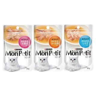 【MonPetit 貓倍麗】極品鮮湯 40g*24包組(貓餐包/貓濕糧 副食 全齡貓)