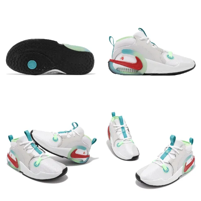 【NIKE 耐吉】籃球鞋 Air Zoom Crossover 2 SE GS 大童 女鞋 白 紅 氣墊 支撐 運動鞋(FZ5527-161)