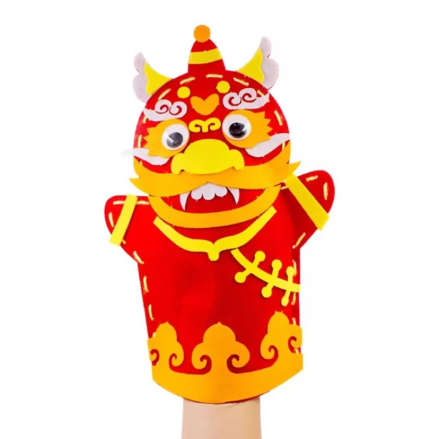 【子玄】年獸故事道具手偶 年獸手偶材料包3入(年獸教具 年獸教材 春節材料包)