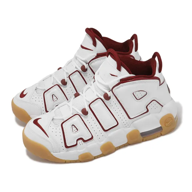 NIKE 耐吉】休閒鞋Air More Uptempo GS 大童女鞋白紅緩震支撐氣墊復古