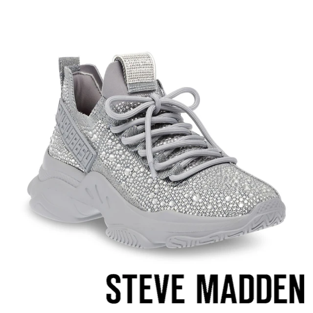 STEVE MADDENSTEVE MADDEN MAXIMA-R 閃鑽綁帶厚底休閒鞋(灰色)