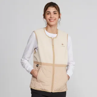 【LE COQ SPORTIF 公雞】休閒潮流背心 男女款-卡其色-LWS63202