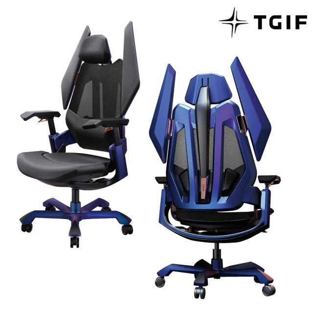 TGIFTGIF LPL聯賽指定 T0 電競椅 人體工學椅 電腦椅 久坐舒服(曜變藍)