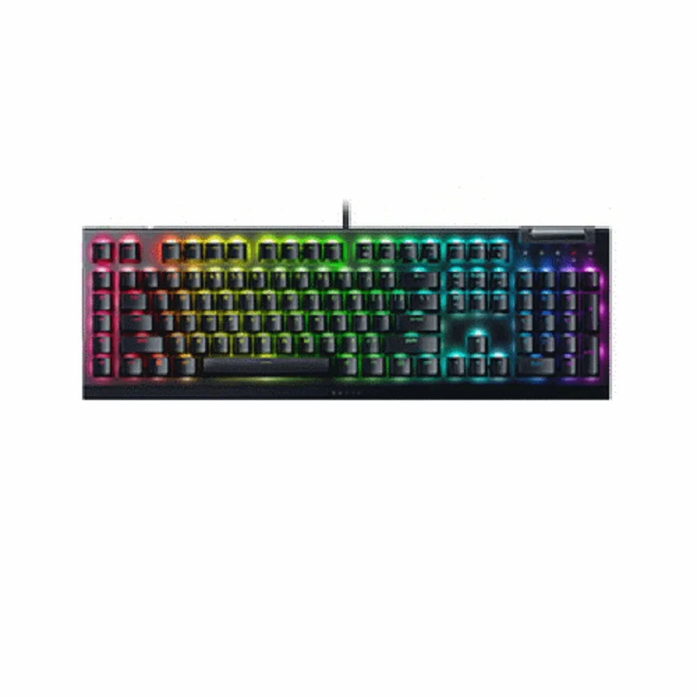 【Razer 雷蛇】BlackWidow V4 X 黑寡婦蜘幻彩版機械電競鍵盤(綠軸)