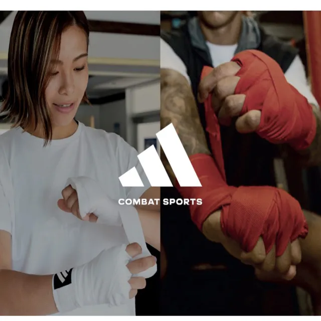 【adidas 愛迪達】拳擊手綁帶 新款LOGO(拳擊繃帶 纏手帶 泰拳 格鬥 拳擊手套 拳套)