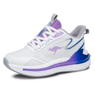 【KangaROOS】女 RUN DASH 科技機能跑鞋 流線優雅 支撐穩定 輕量透氣(白紫藍-KW41197)
