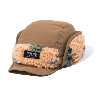 【POLER STUFF】日本限定 JACQUARD SHERPA FLAP CAP 羊羔絨翻蓋帽(自然棕*印花)