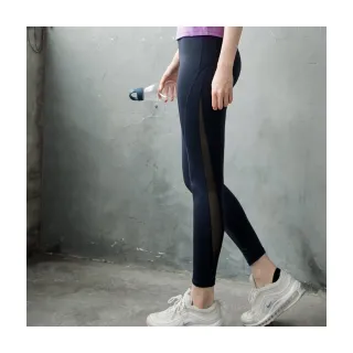 【OB 嚴選】台灣製造網布拼接微透膚彈力內搭褲瑜珈褲 《KS0680》