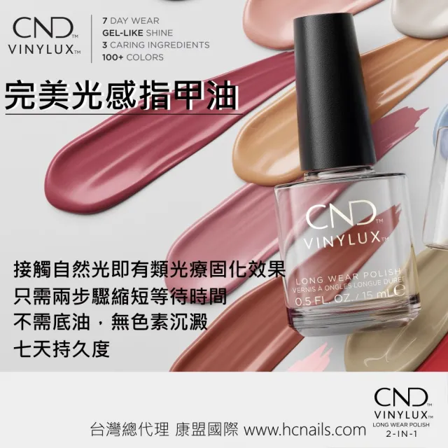 【CND】VINYLUX 完美光感指甲油 彩色系列 15ml(類光療/美甲)