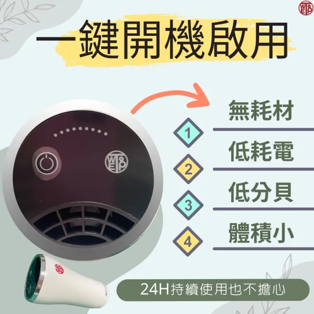 【WETOP 淨霸】M5多功能 主動式空氣淨化器(氣喘、鼻子過敏、鼻塞)