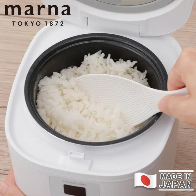 【MARNA】日本製極系列不沾黏飯勺-2入組(透明/白色)