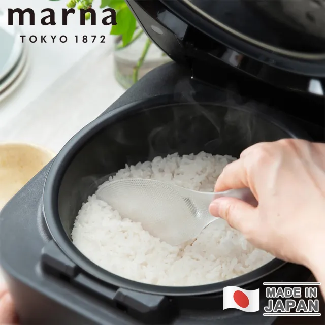【MARNA】日本製極系列不沾黏飯勺-2入組(透明/白色)