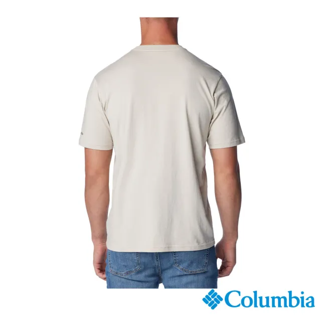 【Columbia 哥倫比亞 官方旗艦】男款-CSC Basic Logo短袖上衣-卡其(UJO15860KI/HF)