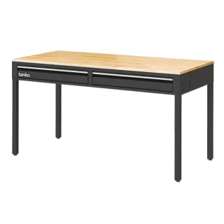 【TANKO 天鋼】WET-5102W 雙抽屜多功能桌 黑 150x76 cm(工業風桌子 原木桌  書桌 耐用桌 辦公桌)