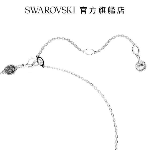 【SWAROVSKI 官方直營】Hyperbola 鏈墜 密鑲 Infinity 白色 鍍白金色(新改款)