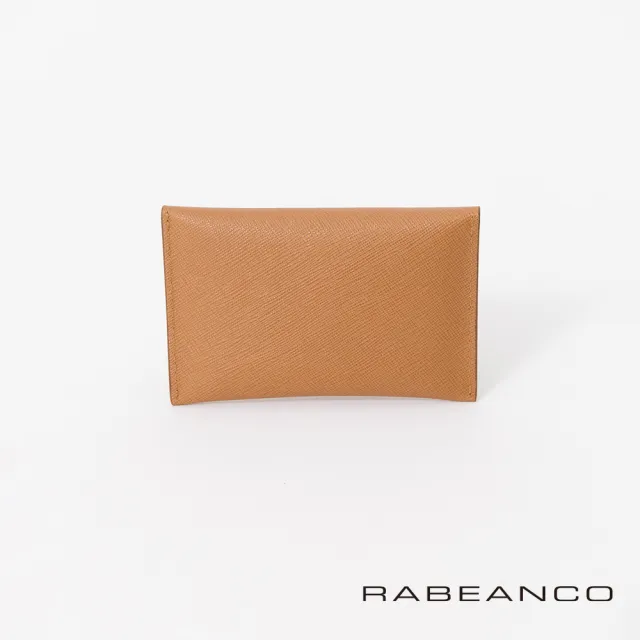 【RABEANCO】真皮多功能卡片零錢包(駝)