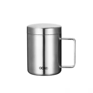 【CCKO】新款 316不鏽鋼雙層杯 400mL 露營杯子 鋼杯(蓋杯/水杯/辦公杯/不鏽鋼馬克杯/刻度杯)