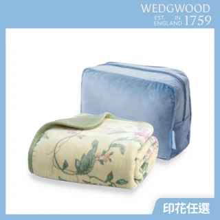 【WEDGWOOD】買一送一★超細纖維印花旅行毯(單人毯 任選)