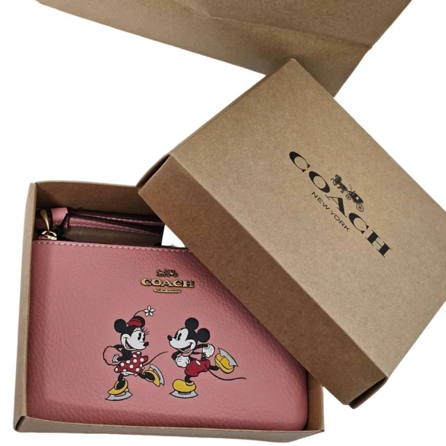 COACHCOACH coach ×disney 100th 迪士尼 米妮米奇小手拿限量禮盒組