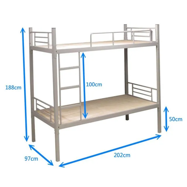 【藍色的熊】SB01雙層床 附貼皮床板(雙層床 宿舍床 上下舖 單人床 雙人床 床架)