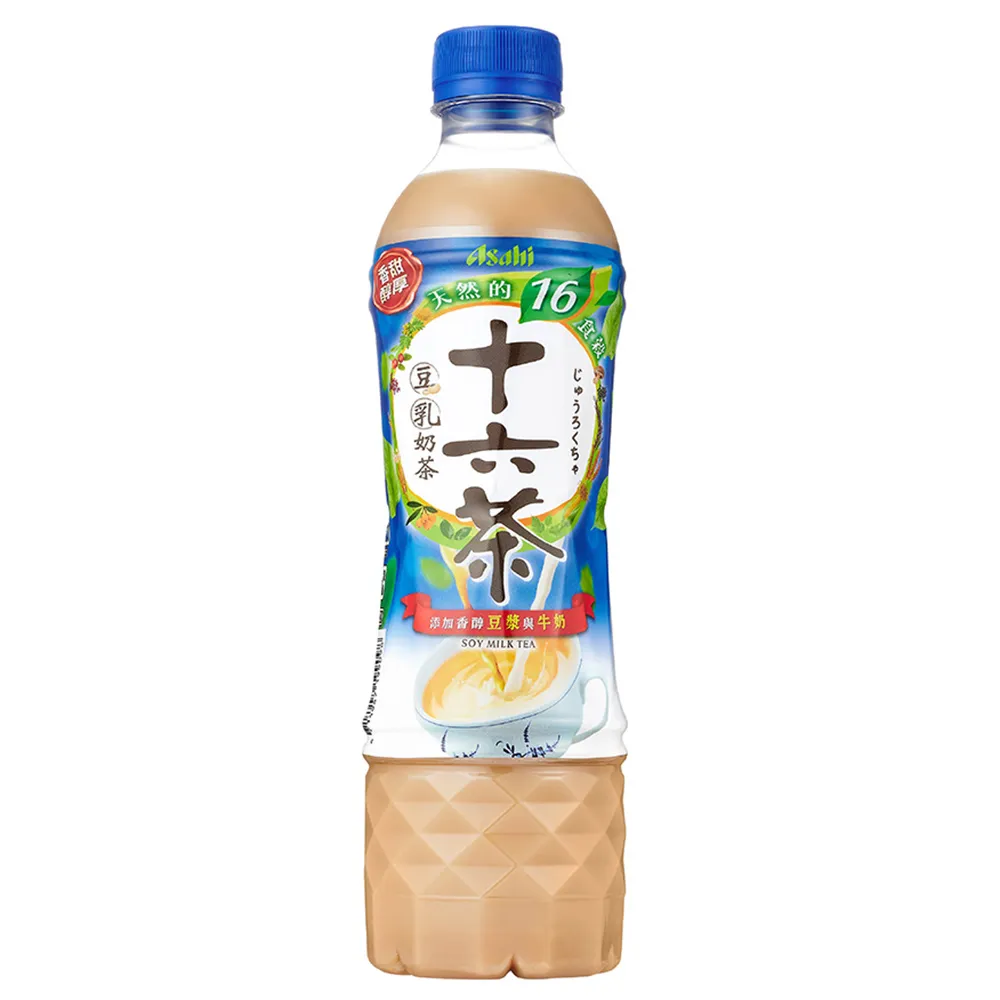 【ASAHI 朝日】十六茶零咖啡因豆乳奶茶530mlx24入/箱(奶茶般的濃郁感 ! !)