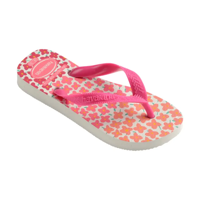 【havaianas 哈瓦仕】拖鞋 童鞋 兒童 夾腳拖 花朵 漸層 Kids Flores 桃紅 4000052-7026K(哈瓦士)