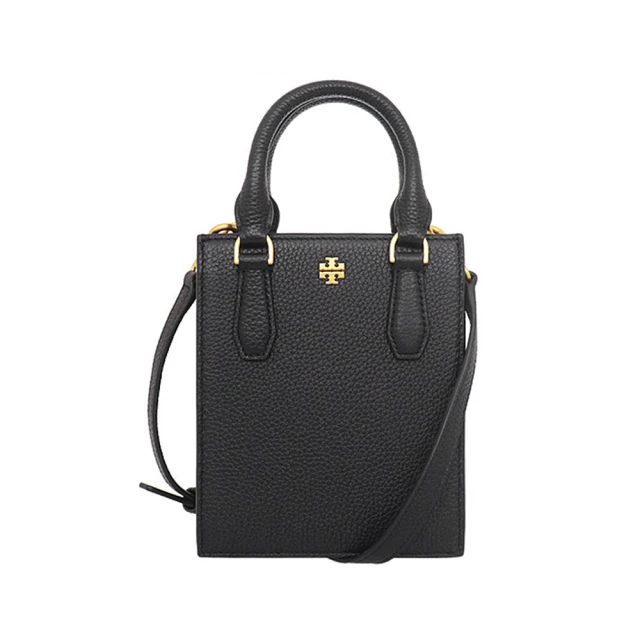 TORY BURCH Blake系列簡約黑TB logo手提斜肩背兩用方形包/迷你(138274-006)