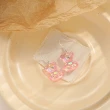 【MISA】韓國設計S925銀針可愛粉色小熊造型耳環(S925銀針耳環 粉色耳環 小熊耳環)