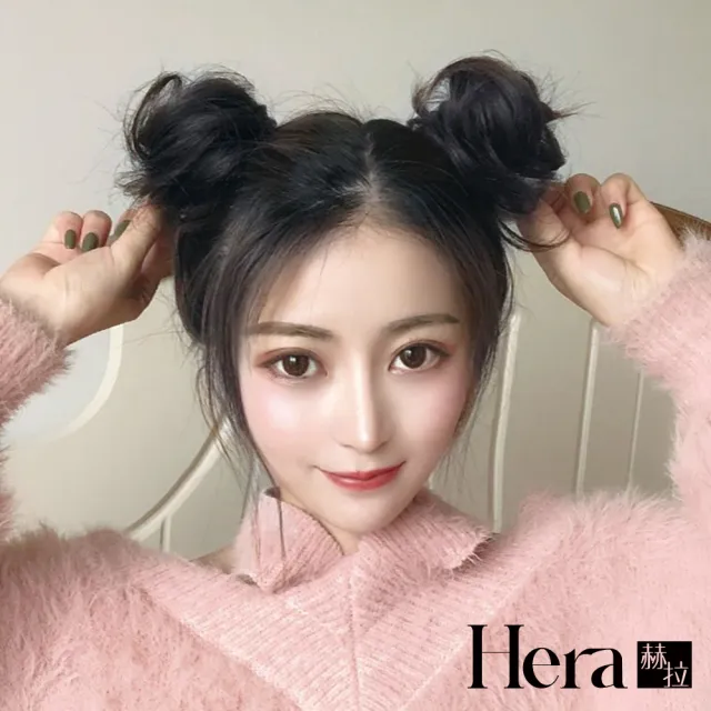 【HERA 赫拉】雙丸子包包頭假髮髮圈 H111110104(一入組  髮飾 髮圈)