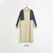 【gozo】100%WINTER異材質假兩件長洋裝(兩色)